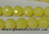 CTU2527 15.5 inches 12mm faceted round synthetic turquoise beads