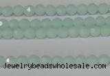 CTU2571 15.5 inches 4mm faceted round synthetic turquoise beads