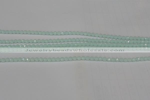 CTU2571 15.5 inches 4mm faceted round synthetic turquoise beads