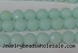 CTU2573 15.5 inches 8mm faceted round synthetic turquoise beads