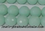 CTU2577 15.5 inches 16mm faceted round synthetic turquoise beads