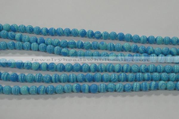 CTU2581 15.5 inches 6mm round synthetic turquoise beads