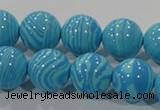 CTU2584 15.5 inches 12mm round synthetic turquoise beads