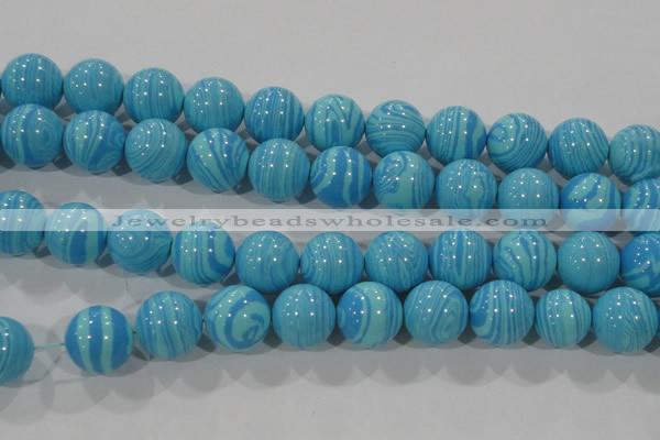 CTU2585 15.5 inches 14mm round synthetic turquoise beads