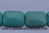 CTU26 15.5 inches 30*40mm rectangle blue turquoise beads Wholesale