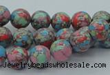 CTU260 16 inches 10mm round imitation turquoise beads wholesale