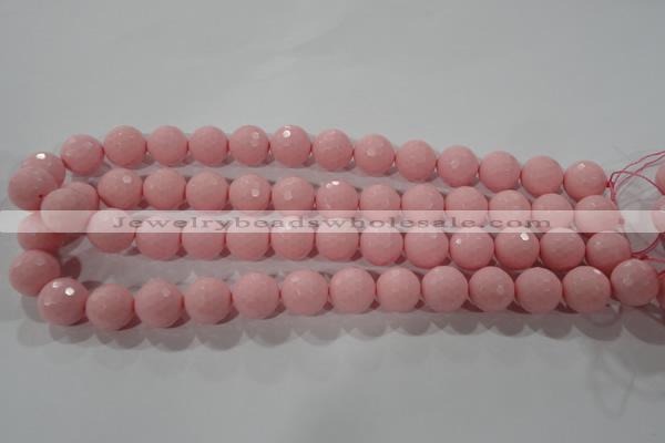 CTU2684 15.5 inches 14mm faceted round synthetic turquoise beads