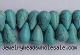 CTU27 14.5 inches 10*17mm teardrop blue turquoise beads Wholesale