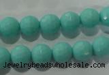 CTU2781 15.5 inches 6mm faceted round synthetic turquoise beads