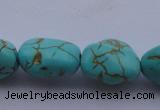 CTU31 15.5 inches 16*20mm freeform blue turquoise beads Wholesale