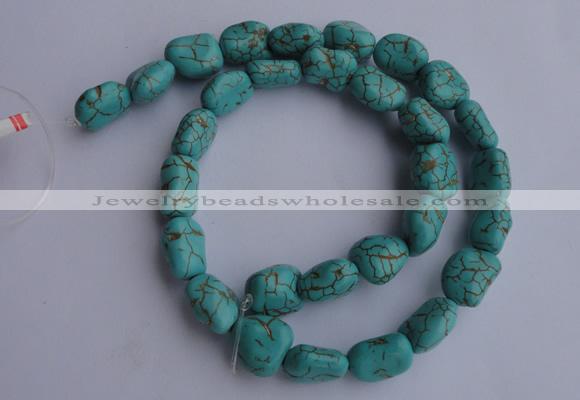 CTU31 15.5 inches 16*20mm freeform blue turquoise beads Wholesale