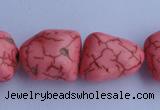 CTU33 15.5 inches 14*22mm freeform pink turquoise beads Wholesale