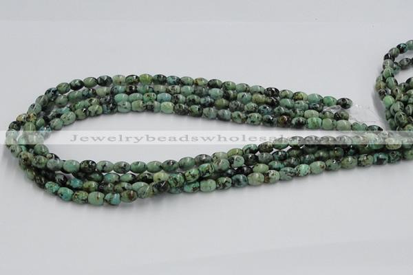 CTU407 15.5 inches 6*7mm rice African turquoise beads wholesale