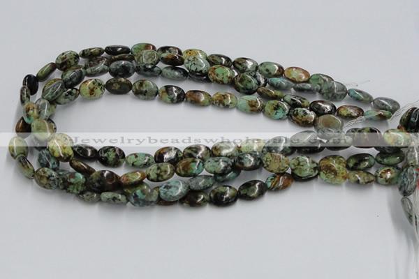 CTU413 15.5 inches 10*14mm oval African turquoise beads wholesale