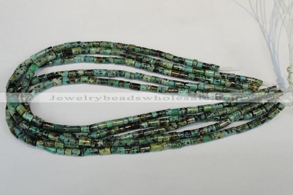 CTU485 15.5 inches 5*5mm - 5*8mm tube African turquoise beads wholesale