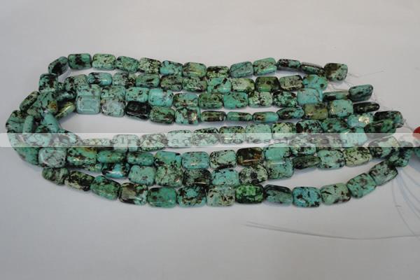 CTU495 15.5 inches 10*14mm rectangle African turquoise beads wholesale