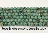 CTU514 15.5 inches 6mm round African turquoise beads wholesale