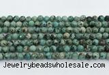 CTU518 15.5 inches 6mm faceted round African turquoise beads wholesale