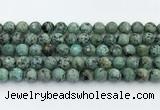 CTU520 15.5 inches 10mm faceted round African turquoise beads wholesale