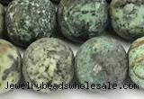 CTU533 15 inches 10mm round matte african turquoise beads