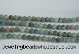 CTU565 15.5 inches 10mm round matte african turquoise beads