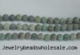 CTU566 15.5 inches 12mm round matte african turquoise beads