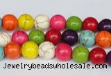 CTU702 15.5 inches 10.5mm round dyed turquoise beads wholesale