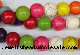 CTU703 15.5 inches 12mm round dyed turquoise beads wholesale