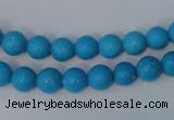 CTU823 15.5 inches 8mm round dyed turquoise beads wholesale