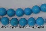 CTU824 15.5 inches 10mm round dyed turquoise beads wholesale