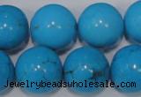 CTU827 15.5 inches 18mm round dyed turquoise beads wholesale