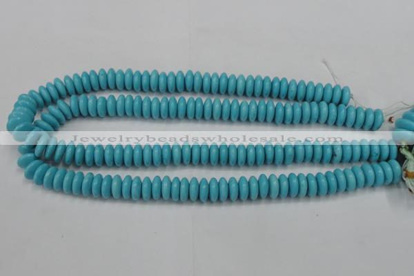 CTU880 15.5 inches 5*8mm rondelle dyed turquoise beads wholesale