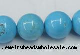 CTU881 15.5 inches 18mm round dyed turquoise beads wholesale