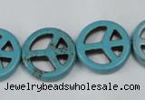 CTU900 15.5 inches 20mm coin dyed turquoise beads wholesale