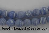 CTU920 15.5 inches 4mm faceted round synthetic turquoise beads