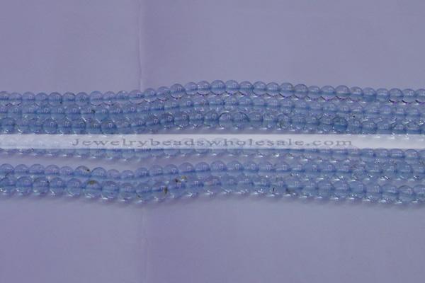 CTZ01 15.5 inches 4mm round natural topaz gemstone beads