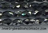 CTZ647 15.5 inches 6*9mm faceted rice terahertz beads wholesale