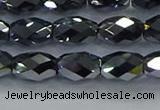 CTZ648 15.5 inches 7*11mm faceted rice terahertz beads wholesale