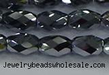 CTZ649 15.5 inches 8*12mm faceted rice terahertz beads wholesale