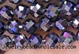 CTZ653 15.5 inches 4mm faceted round tiny terahertz beads