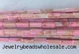 CUBS02 15 inches 4*13mm cuboid synthetic sea sediment jasper beads