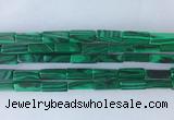 CUBS10 15 inches 4*13mm cuboid synthetic malachite beads wholesale