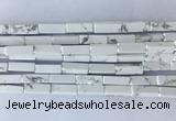 CUBS16 15 inches 4*13mm cuboid white howlite beads wholesale