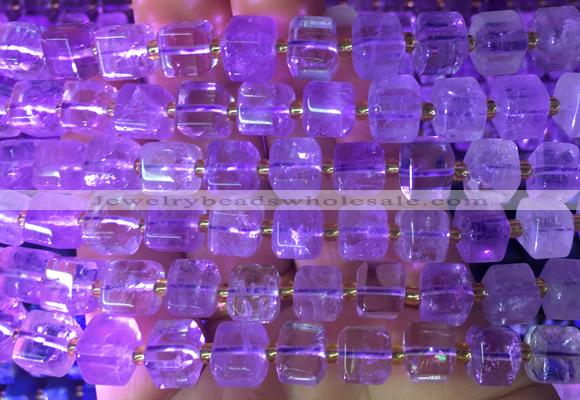 CUBS20 15 inches 8*8mm faceted cube amethyst gemstone beads