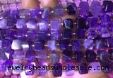 CUBS21 15 inches 8*8mm faceted cube dogtooth amethyst gemstone beads