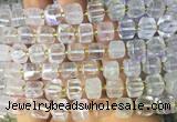 CUBS22 15 inches 8*8mm faceted cube white crystal gemstone beads