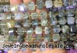 CUBS27 15 inches 8*8mm faceted cube prehnite gemstone beads