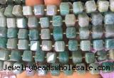 CUBS28 15 inches 8*8mm faceted cube amazonite gemstone beads