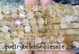 CUBS47 15 inches 6 - 7mm cube citrine gemstone beads wholesale