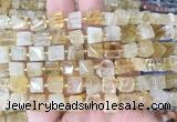 CUBS48 15 inches 7 - 8mm cube citrine gemstone beads wholesale